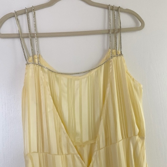 LoveShackFancy Yellow Dress with Crystal Straps - Picture 4 of 9